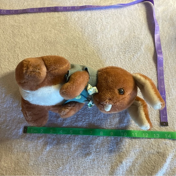 Vintage 1974 R. Dakin Plush Toy Bunny Rabbit 10" Stuffed Animal Preppy Teacher - Picture 9 of 10
